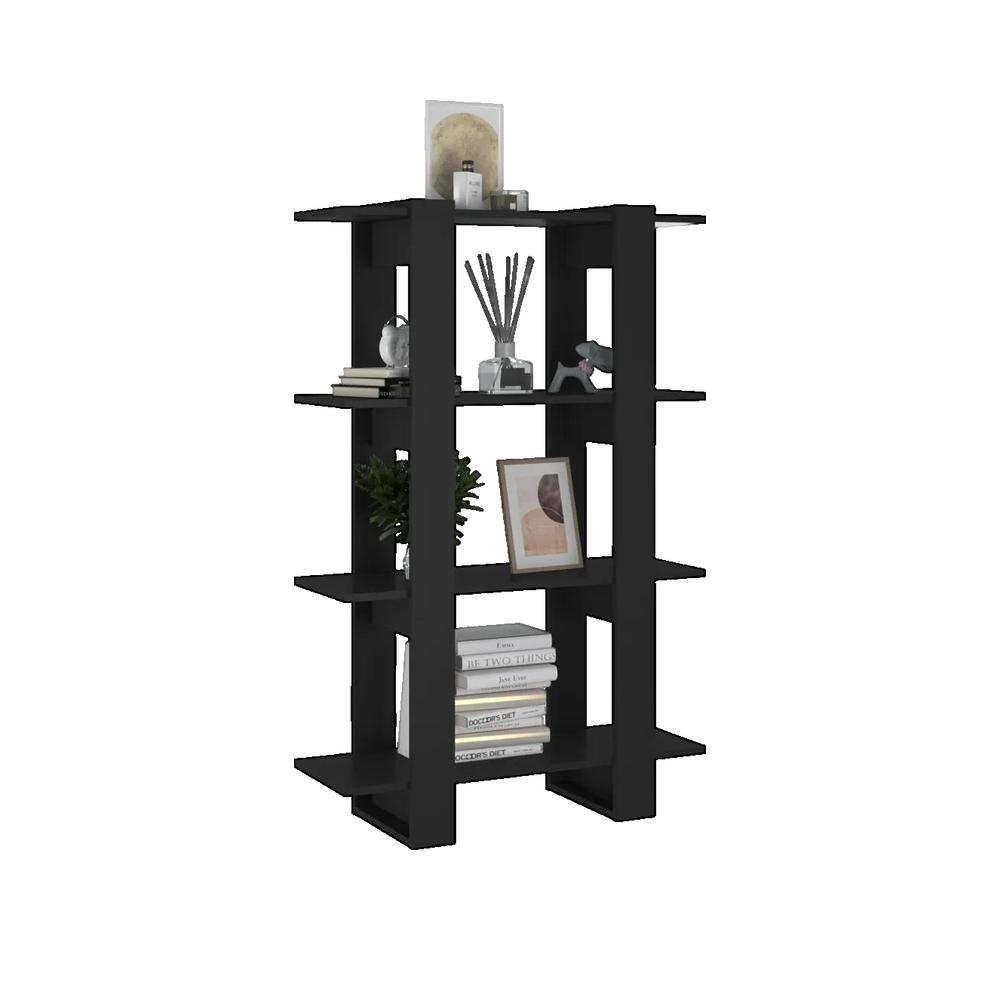 Biblioteka vidaXL Czarna 80x30x123,5 cm Solidna Wielofunkcyjna