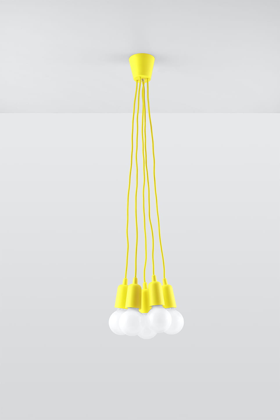 Suspension PVC Jaune E27 5 Diego