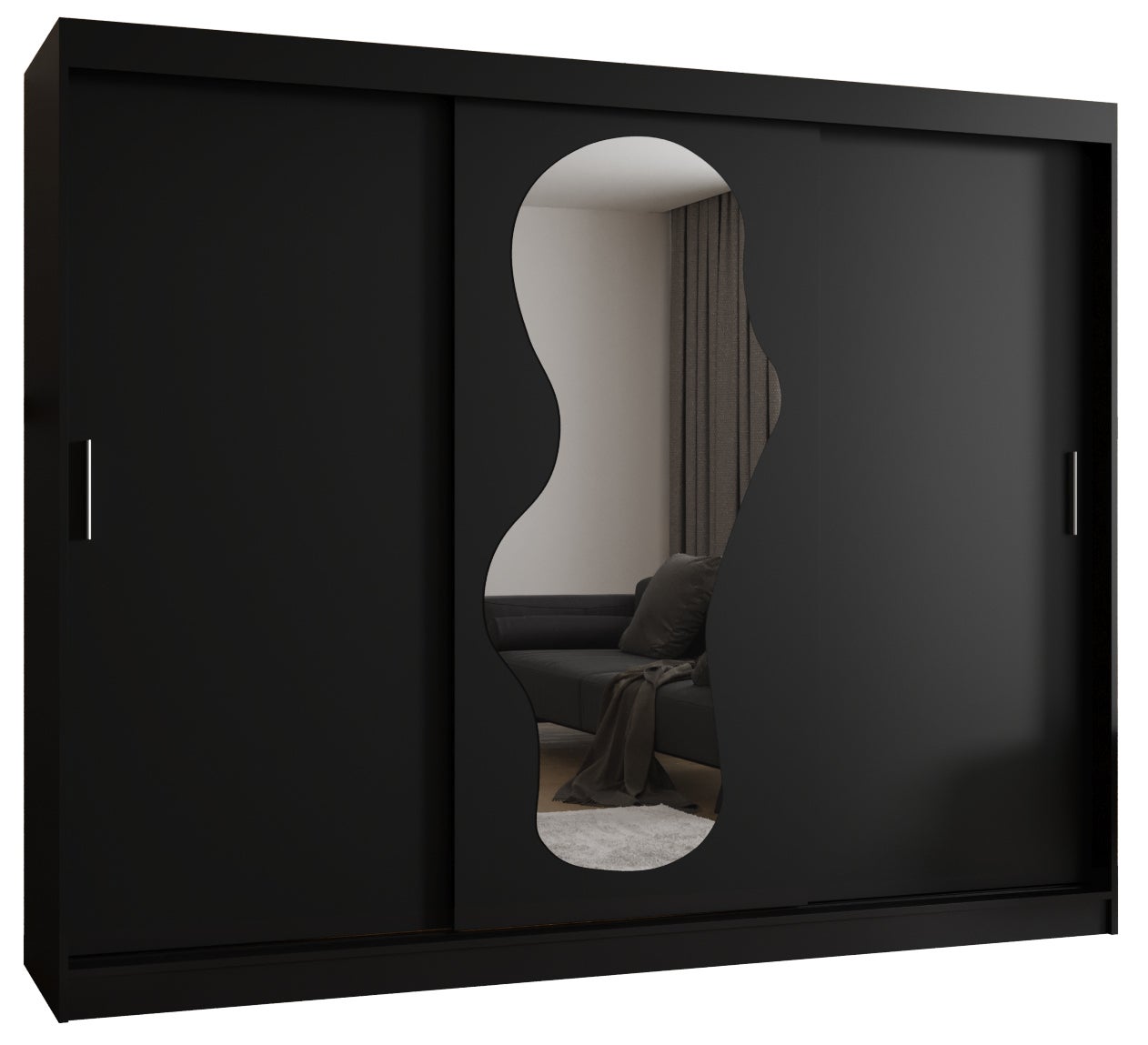 Szafa przesuwna garderoba ULTRA 250 x 62 x 200 cm Czarny
