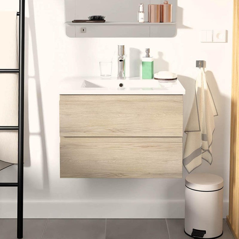 Zestaw umywalkowy 60 cm z blatem ceramicznym i baterią chromowaną SORRENTO