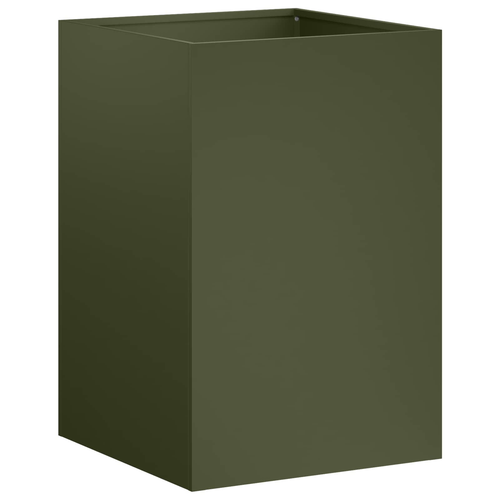 Donica Ogrodowa Stalowa 40x40x60 cm Oliwkowa