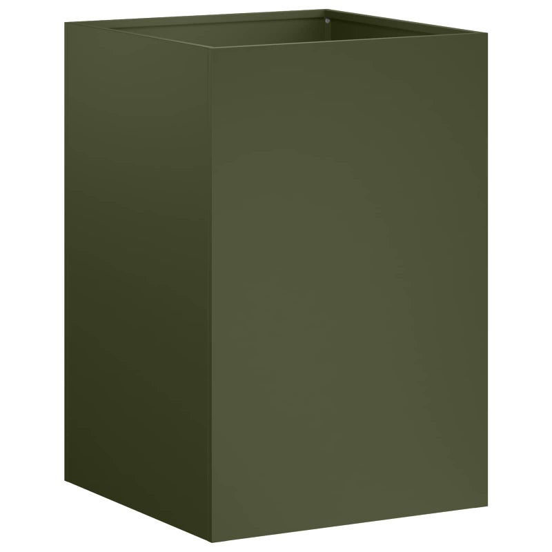 Donica Ogrodowa Stalowa 40x40x60 cm Oliwkowa