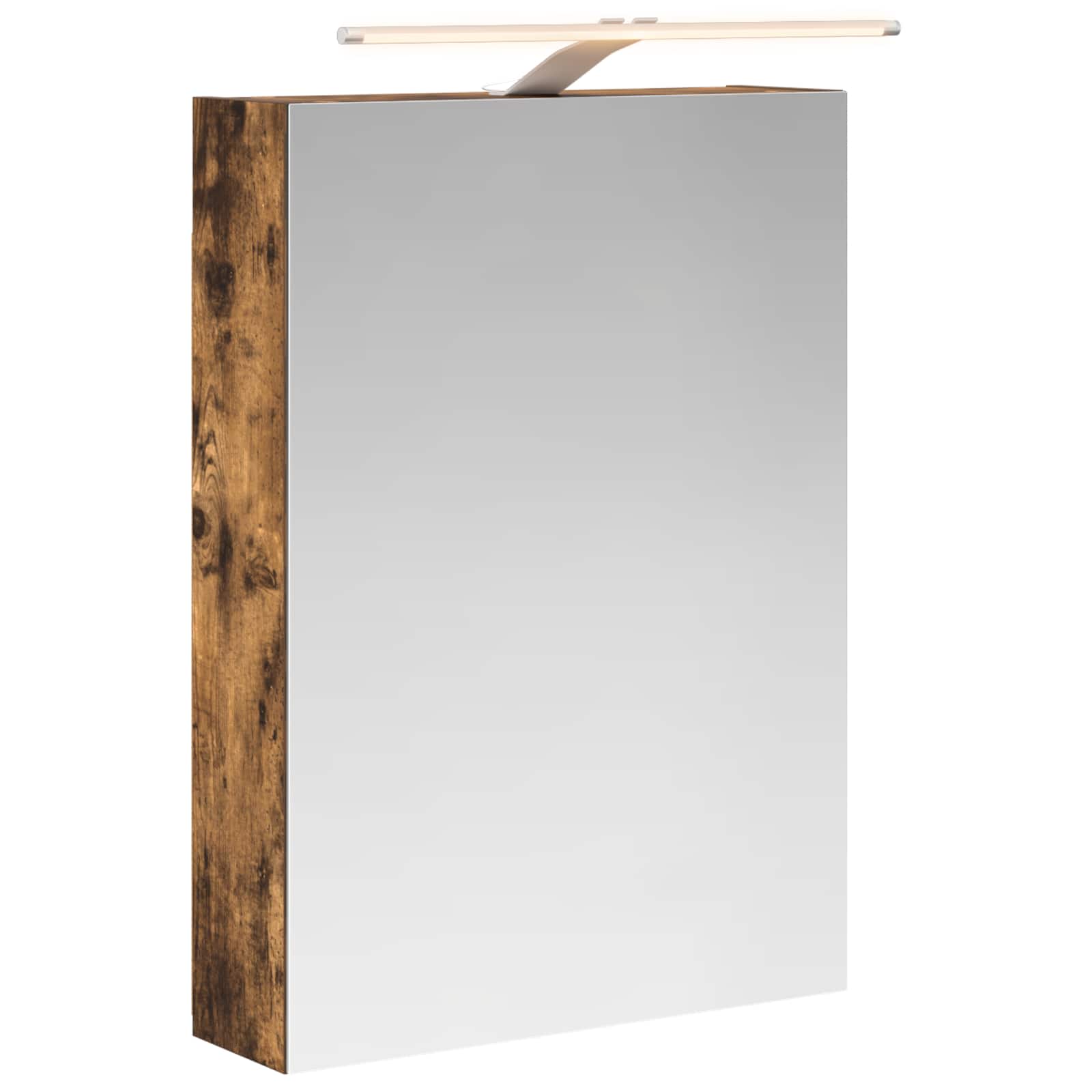Szafka z lustrem do łazienki Dąb wędzony 50 x 14,5 x 70 cm