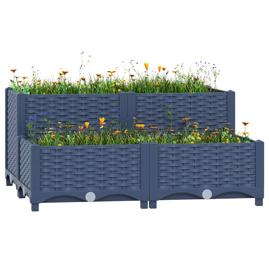 Donica do podniesionej rabaty, 80x80x38 cm, polipropylen vidaXL
