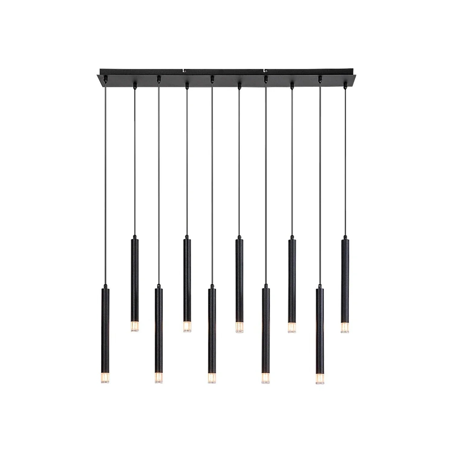 Lampa wisząca Ramira czarno-przezroczysty 10xG9x5W nowoczesna wym: 120 x 96 x 3 cm metal Rabalux
