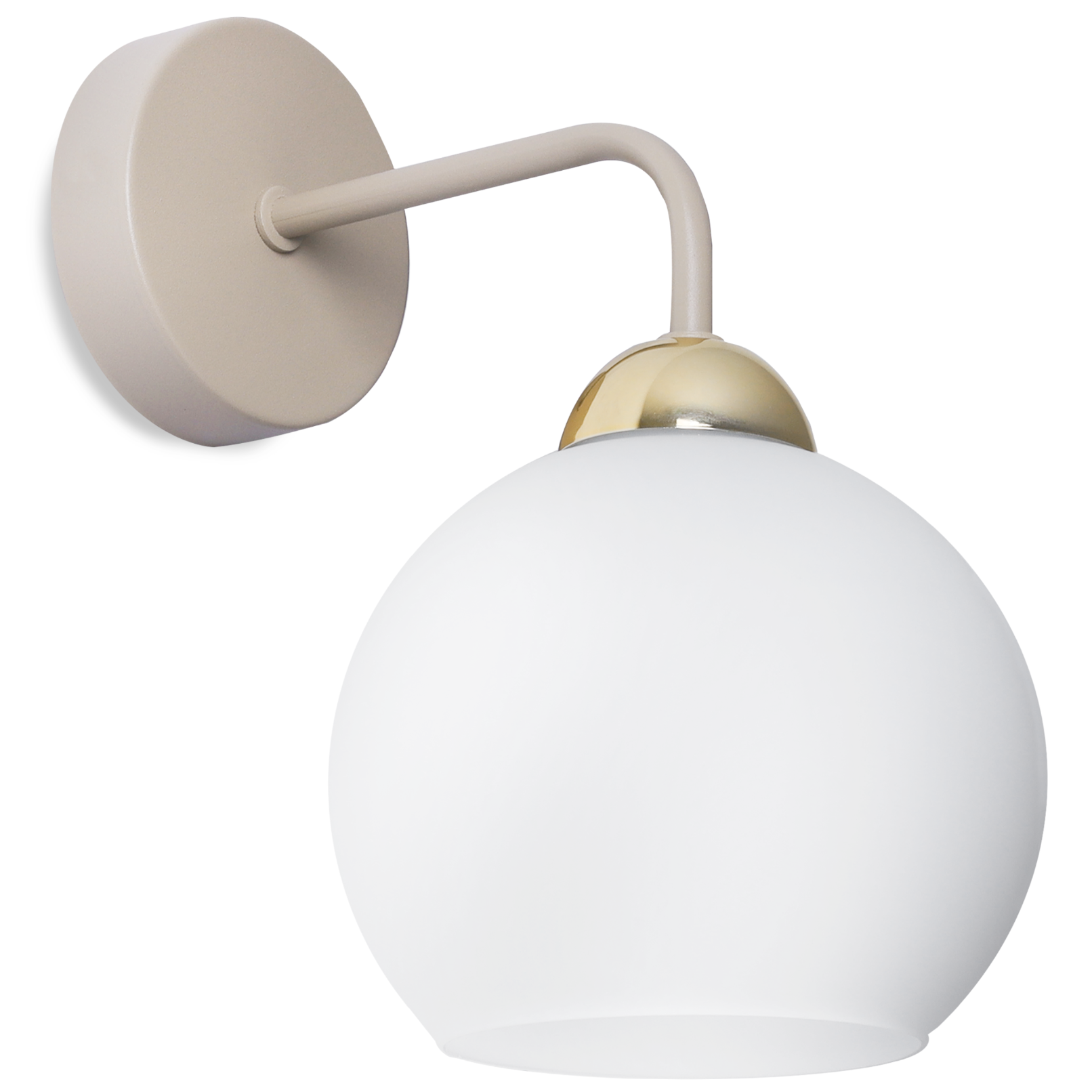 Lampa ścienna kinkiet Light Home LH Modena 1x E27 niska kaszmirowy/biały/złoty