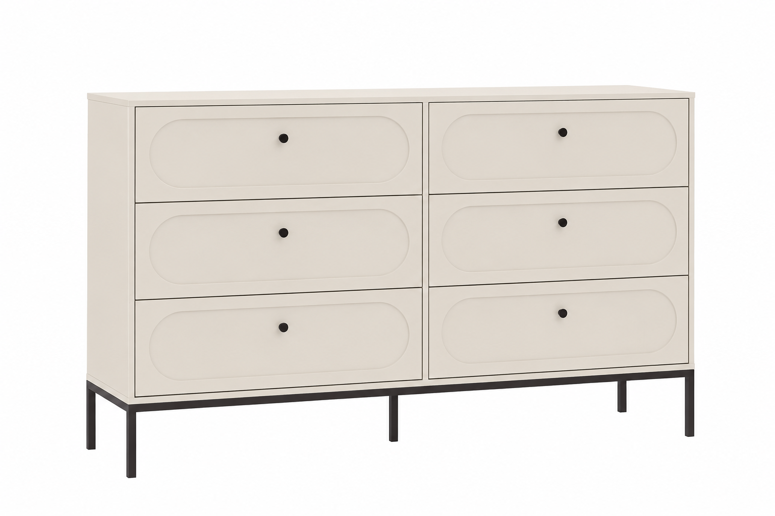 Komoda 6 szuflad, Kaszmir, 150 x 40 x 92 cm