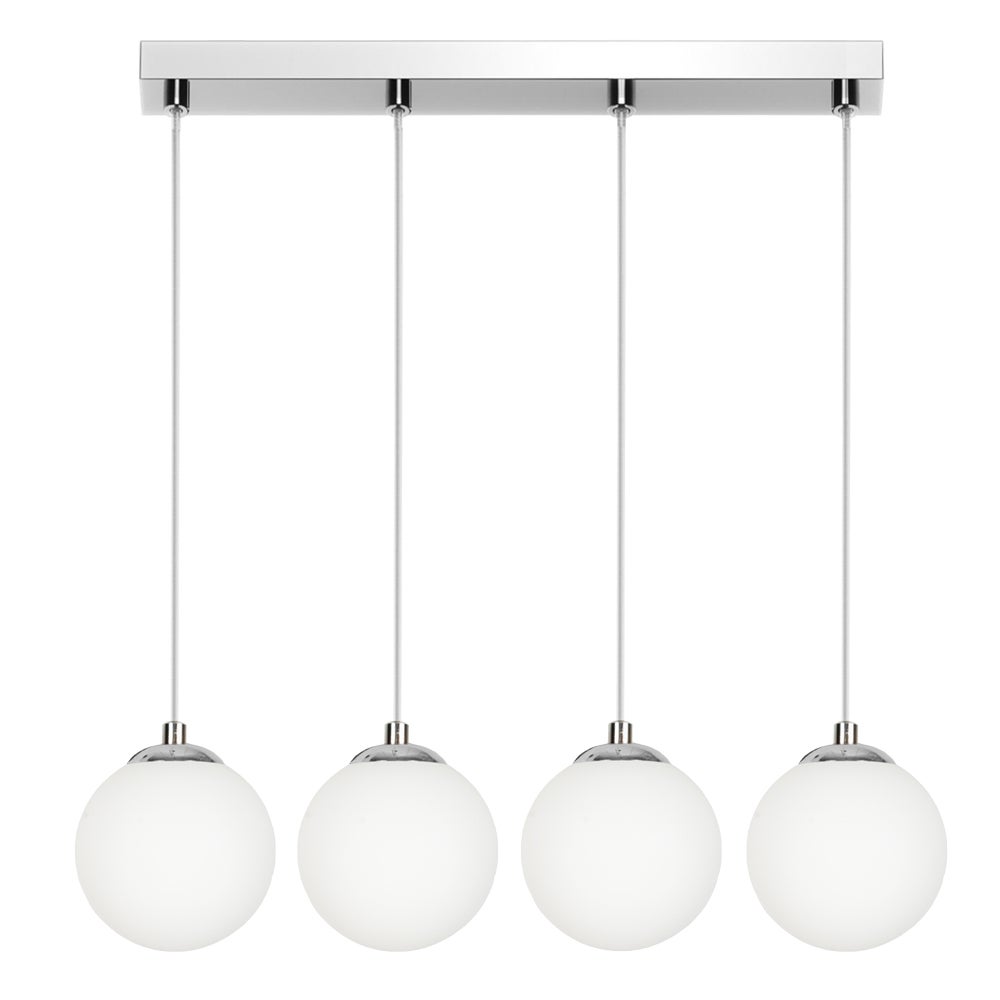 Lampa wisząca PELOTE chrom do jadalni białe kule 4xE14 Edylit