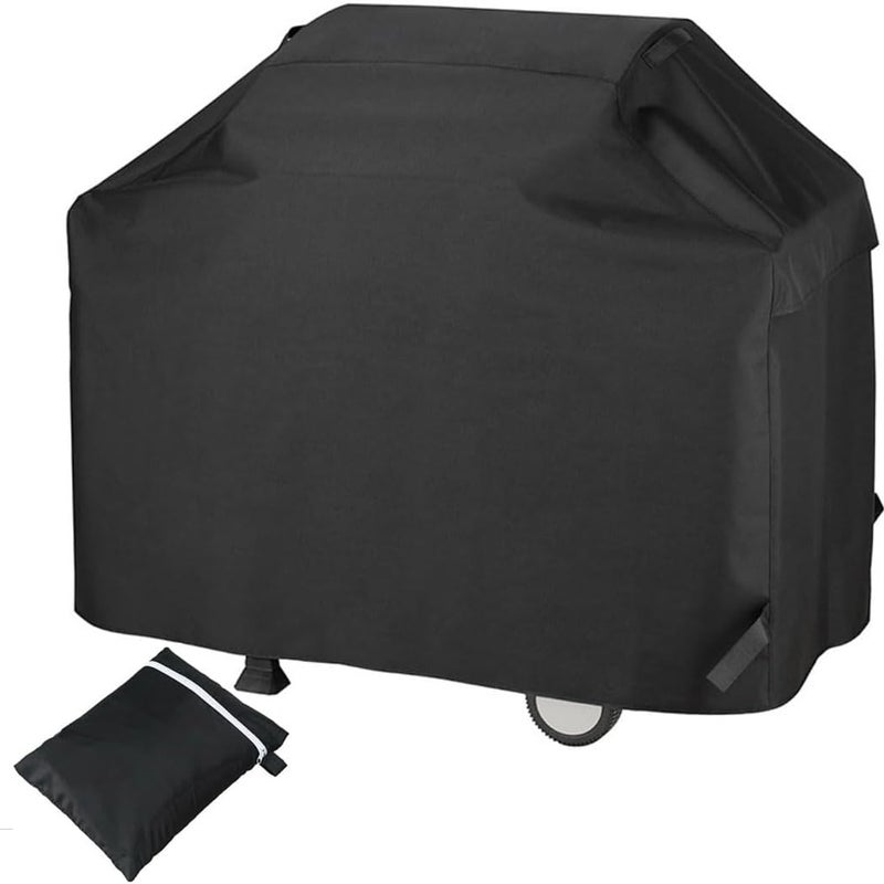 Pokrowiec na grilla zewnętrznego wykonany z tkaniny Oxford 420D – wodoodporny, odporny na promieniowanie UV, wiatr i kurz (147 x 61 x 122 cm, czarny)