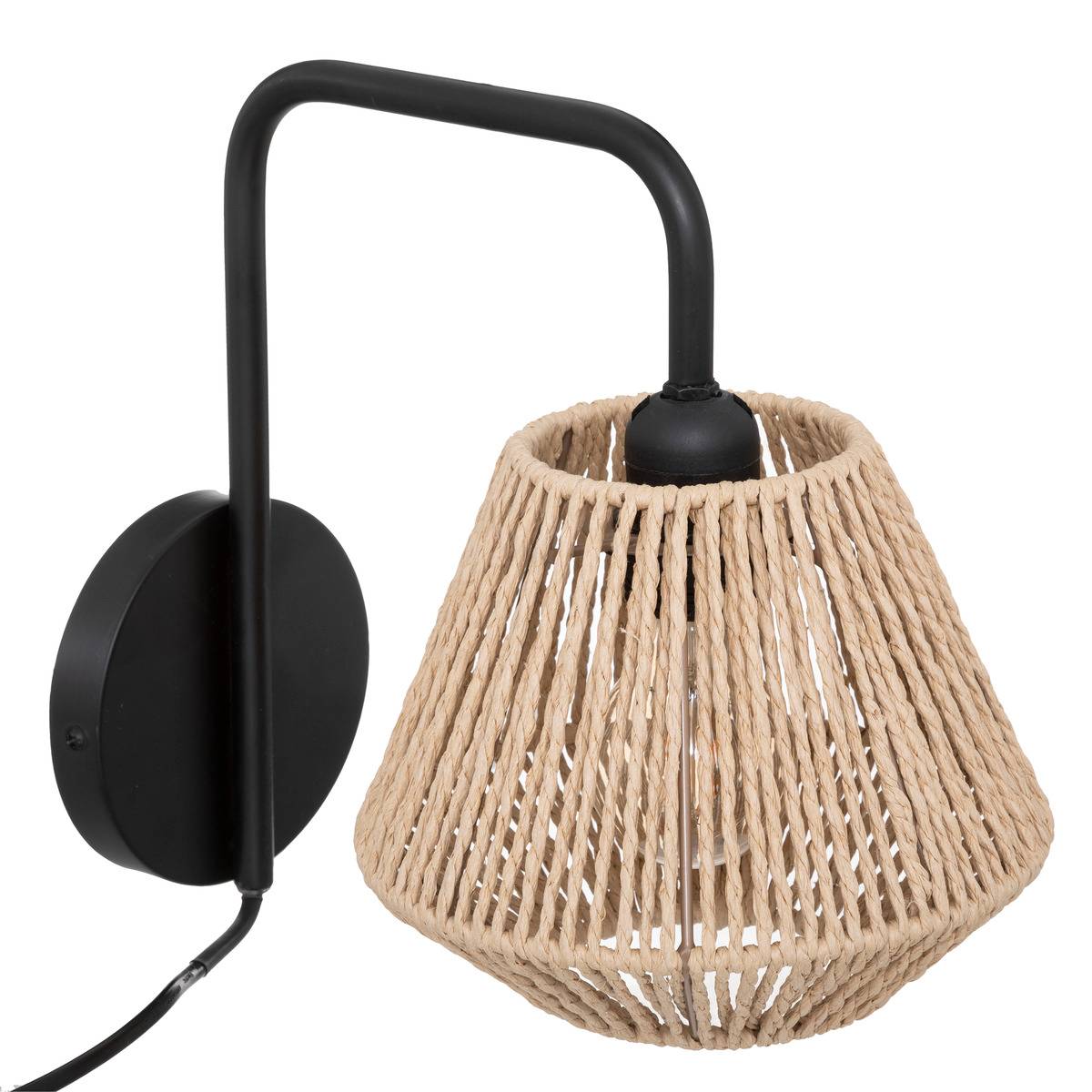 Lampa ścienna w kształcie liny