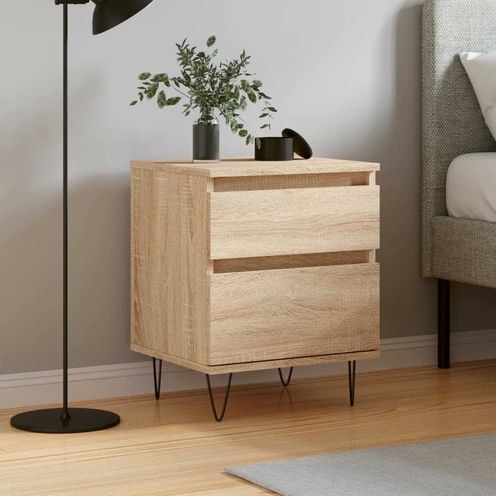 Szafka nocna, dąb sonoma, 40x35x50 cm, materiał drewnopochodny vidaXL