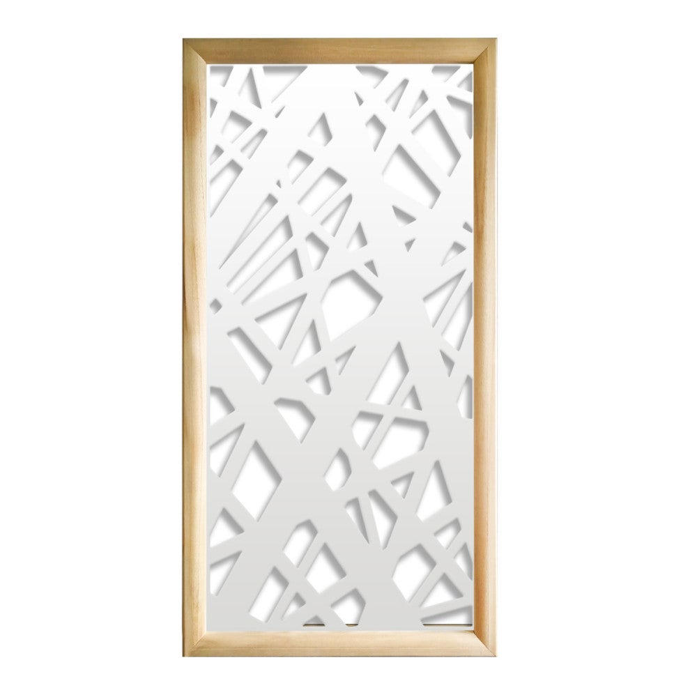 DIAGONAL LARGE - Prostokątne moduły dekoracyjne z drewna i PCV - rozmiar 73x148 cm - grubość 64 mm - kolor wewnętrzny BIAŁY