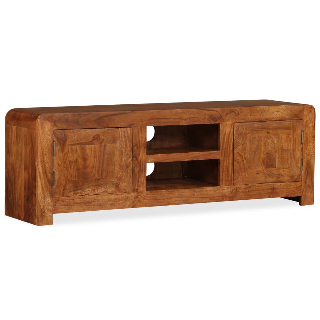 Szafka pod TV, drewno w kolorze miodowego brązu, 120x30x40 cm