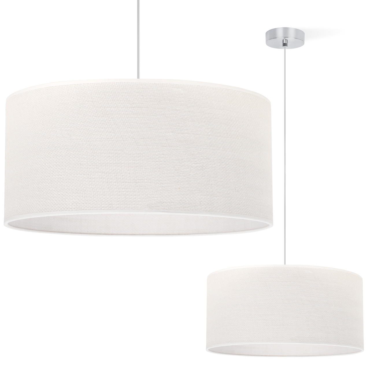 Lampa sufitowa wisząca Light Home LH Juta walec 1xE27 chrom 45cm