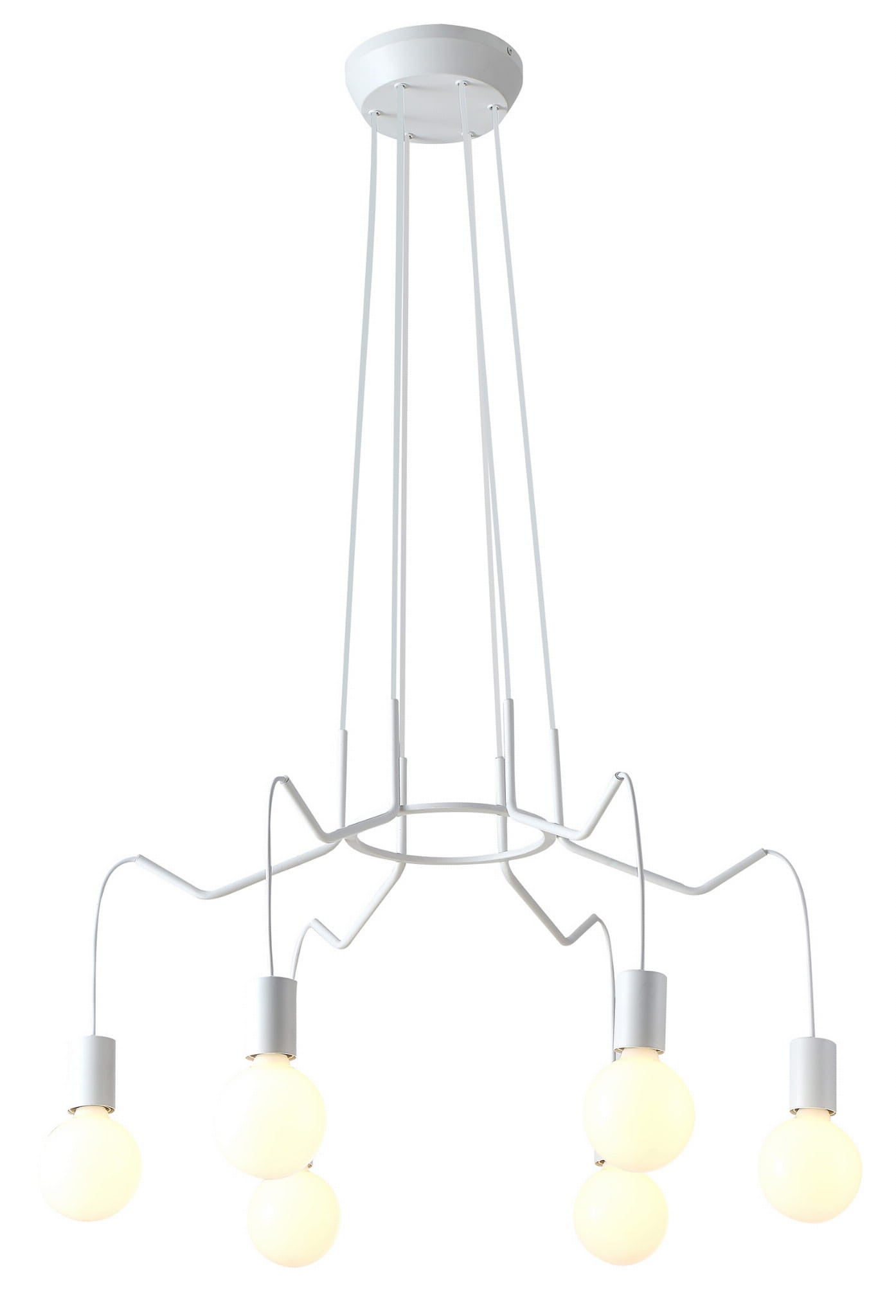 Lampa wisząca Basso biała 6xE27x40W wym: 100 x 71 x 71 cm metal Candellux