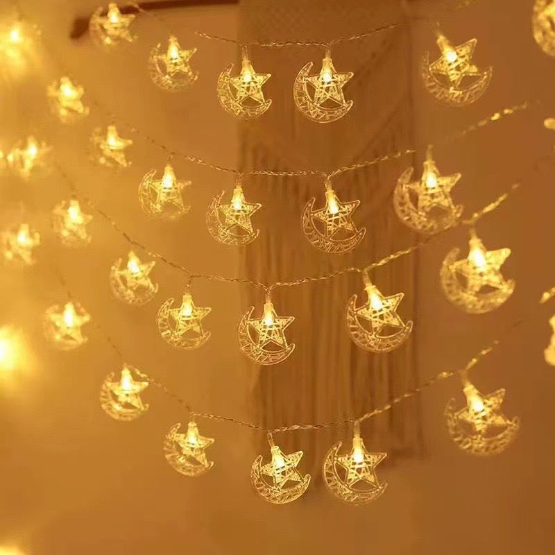 6 m 40-światłowa girlanda LED zasilana bateryjnie gwiezdna girlanda Al-Fitr Eid zaopatrzenie festiwalowe