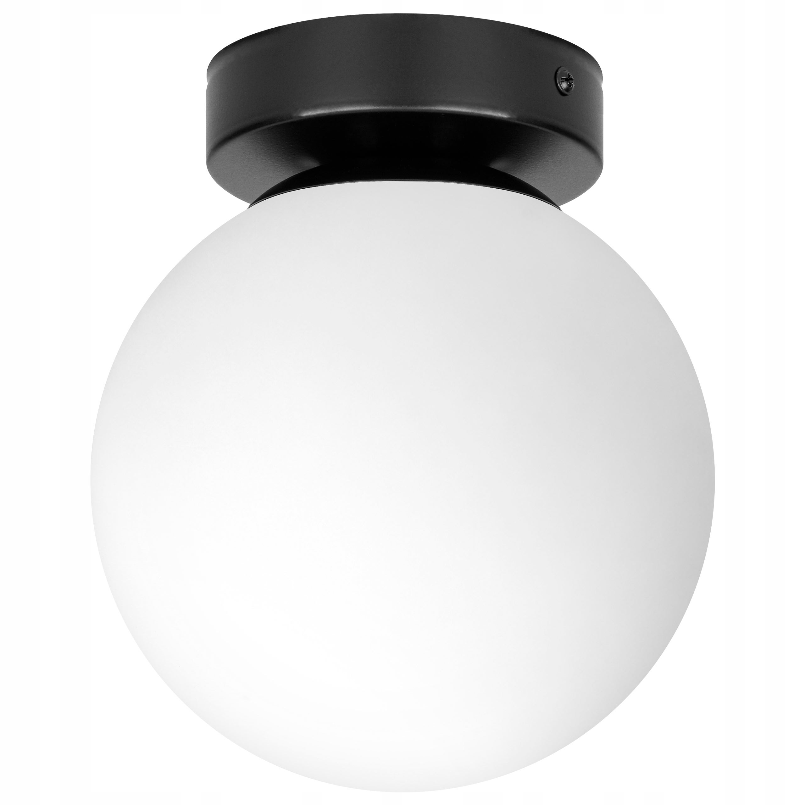 Lampa sufitowa szklana kula LED E27 Bali 15cm kinkiet sufitowy wiszący oprawa czarna MasterLED