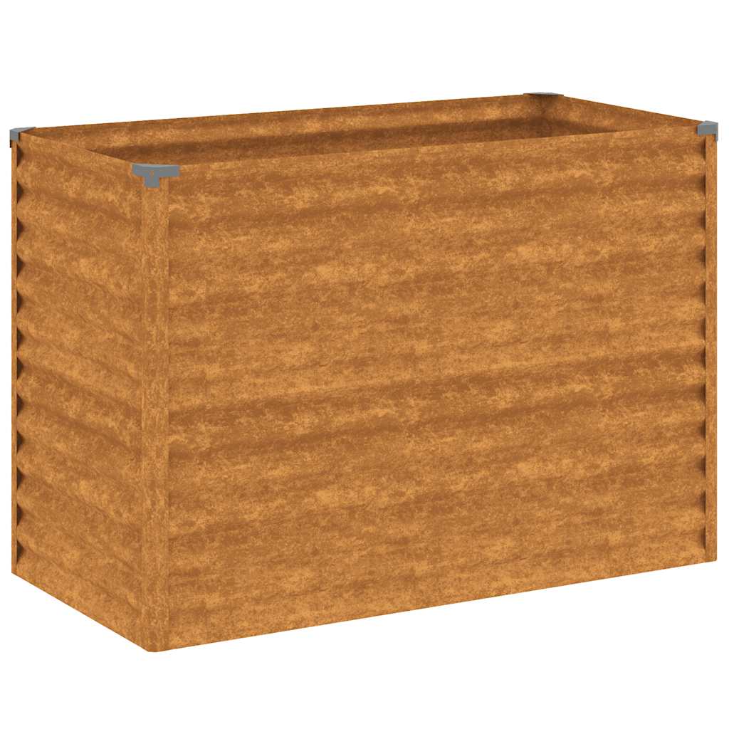 Podwyższona grządka ogrodowa 100x50x69 cm, stal Corten