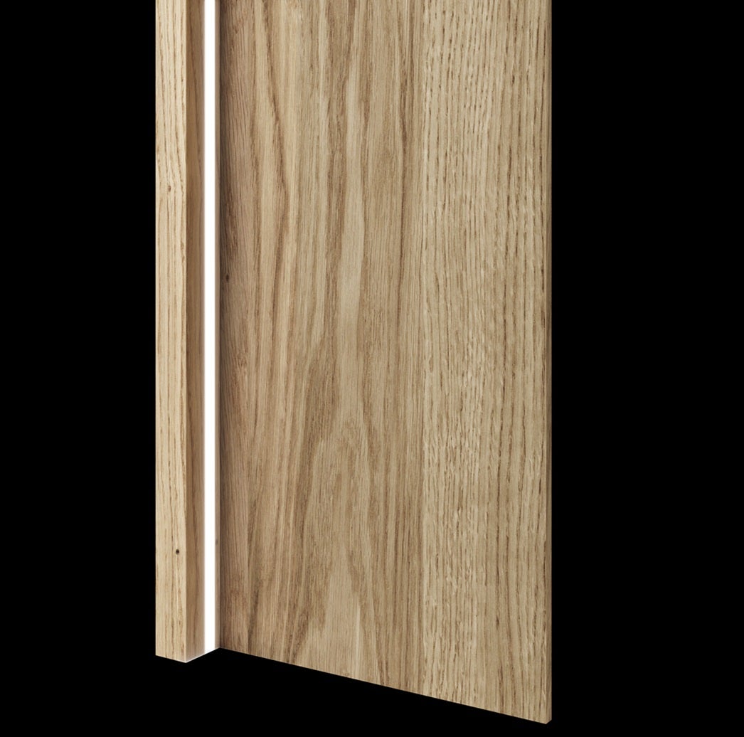 Panel Japandi LED LAMELE3D - Fornir dębowy