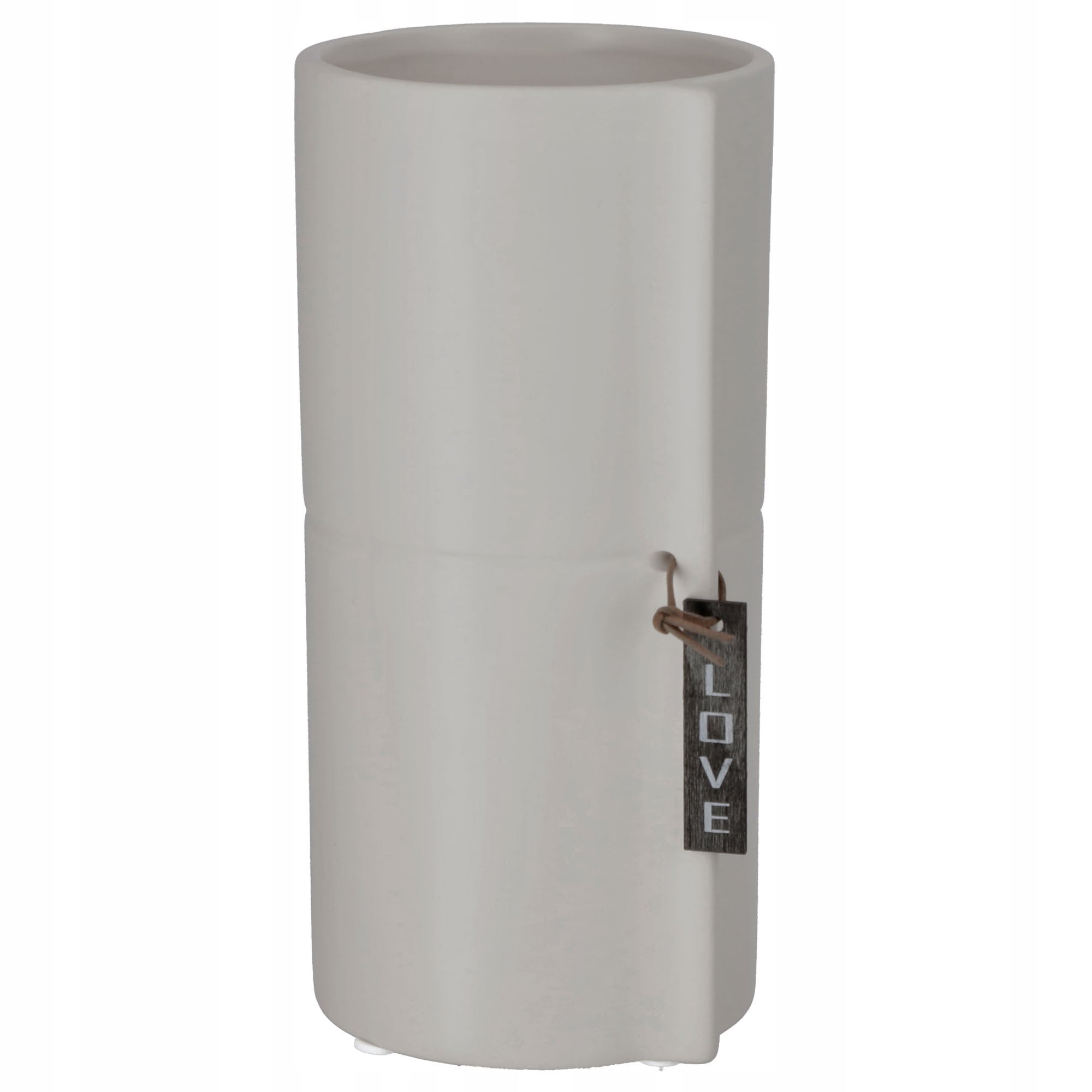 DONICZKA CERAMICZNA DONICA OSŁONKA NA KWIATY DONICZKĘ 11 cm OKRĄGŁA SZARA