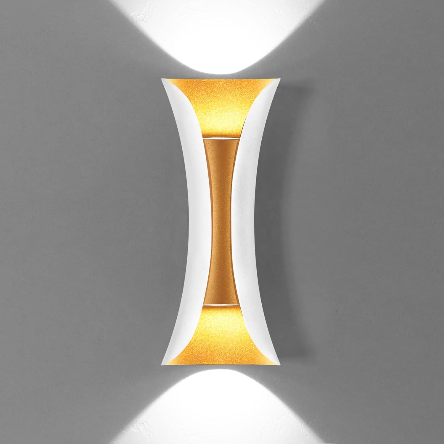 Nowoczesna lampa ścienna LED, metalowy kinkiet, białe światło punktowe, idealne do korytarzy, ogrodów i innych pomieszczeń. (Biały, 1 sztuka)