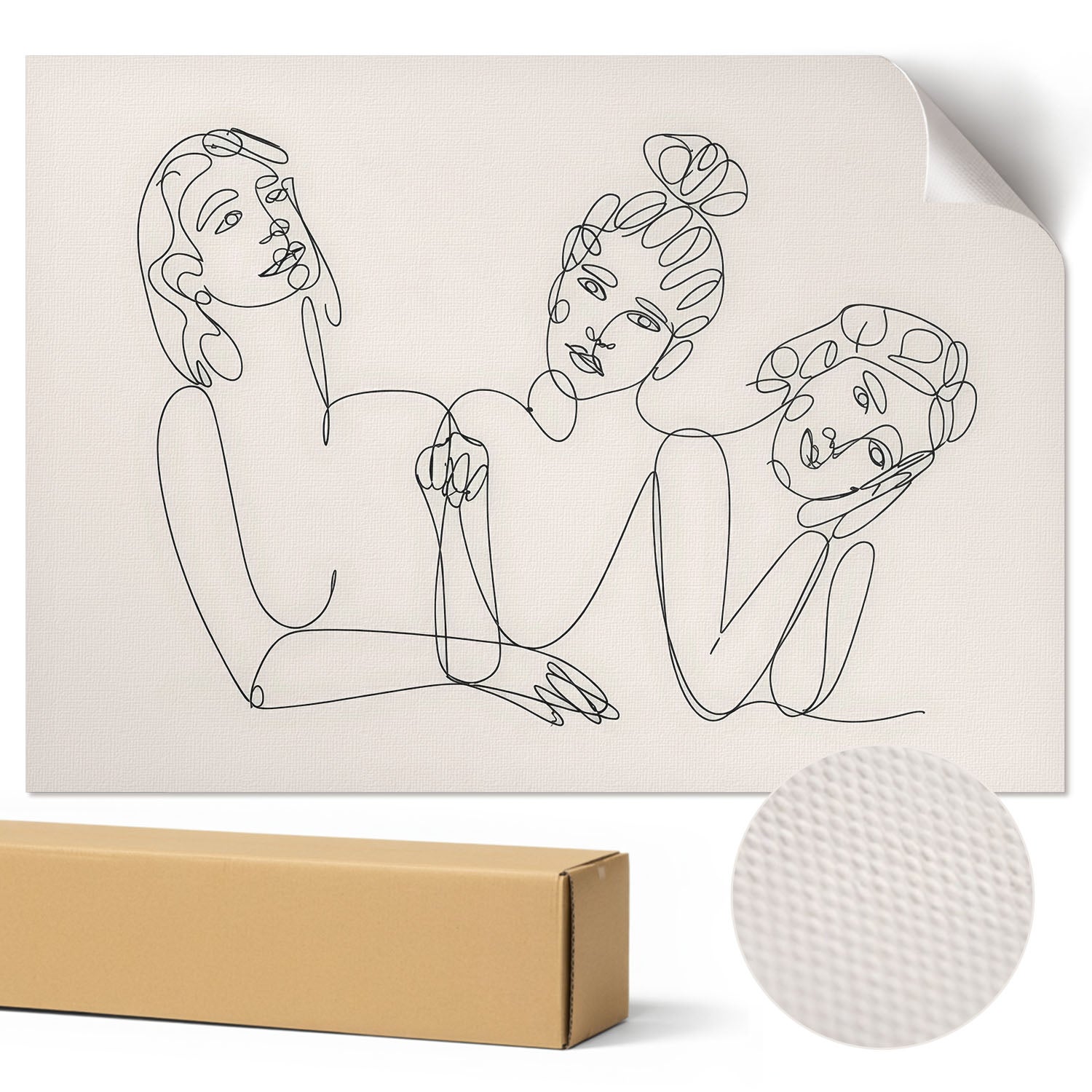 Nowoczesny Plakat Kobiety lineart - PL.Art 84x59,4 cm ArtPrintCave