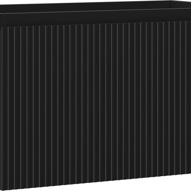 Mexen Rivel szafka łazienkowa podumywalkowa 80 cm, 1 szuflada, ryflowana , czarna mat - 91A20-08047-1-BF71