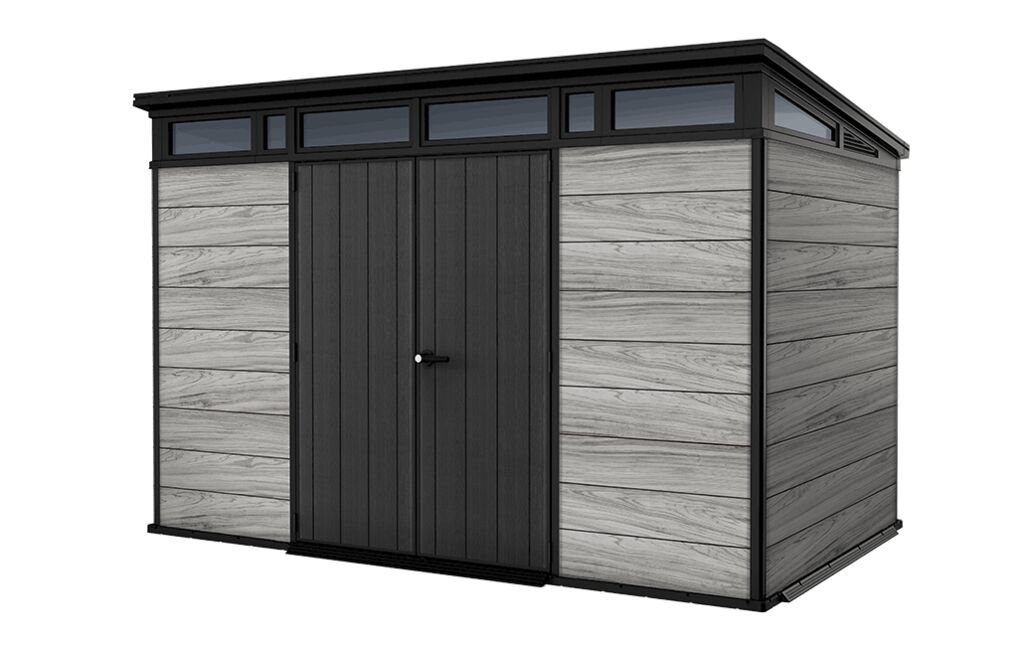 Domek ogrodowy Keter PENT Signature 11x7 Storm Grey, z podłogą