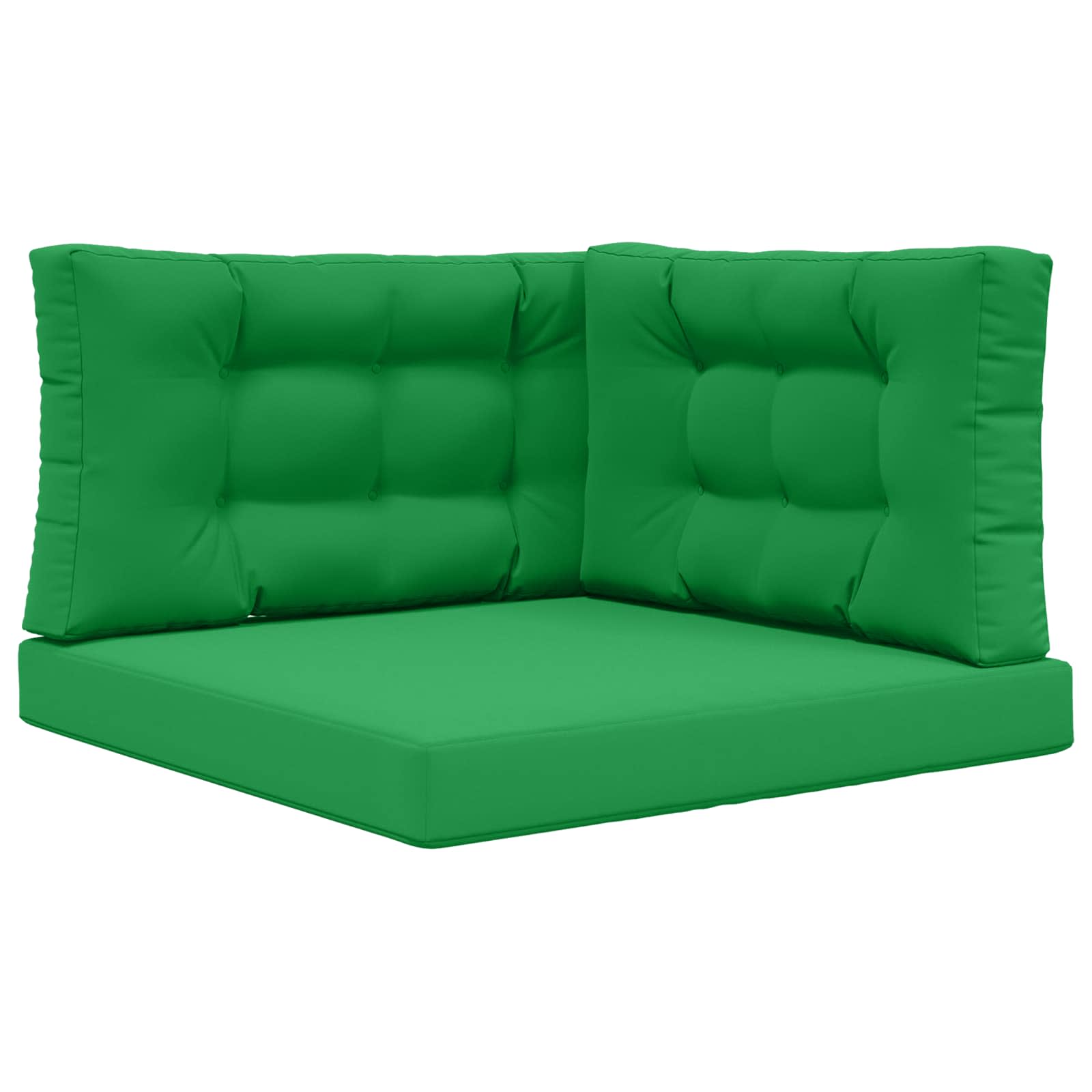 Poduszka do sofy na zewnątrz 3 pcs Zielony Poliester