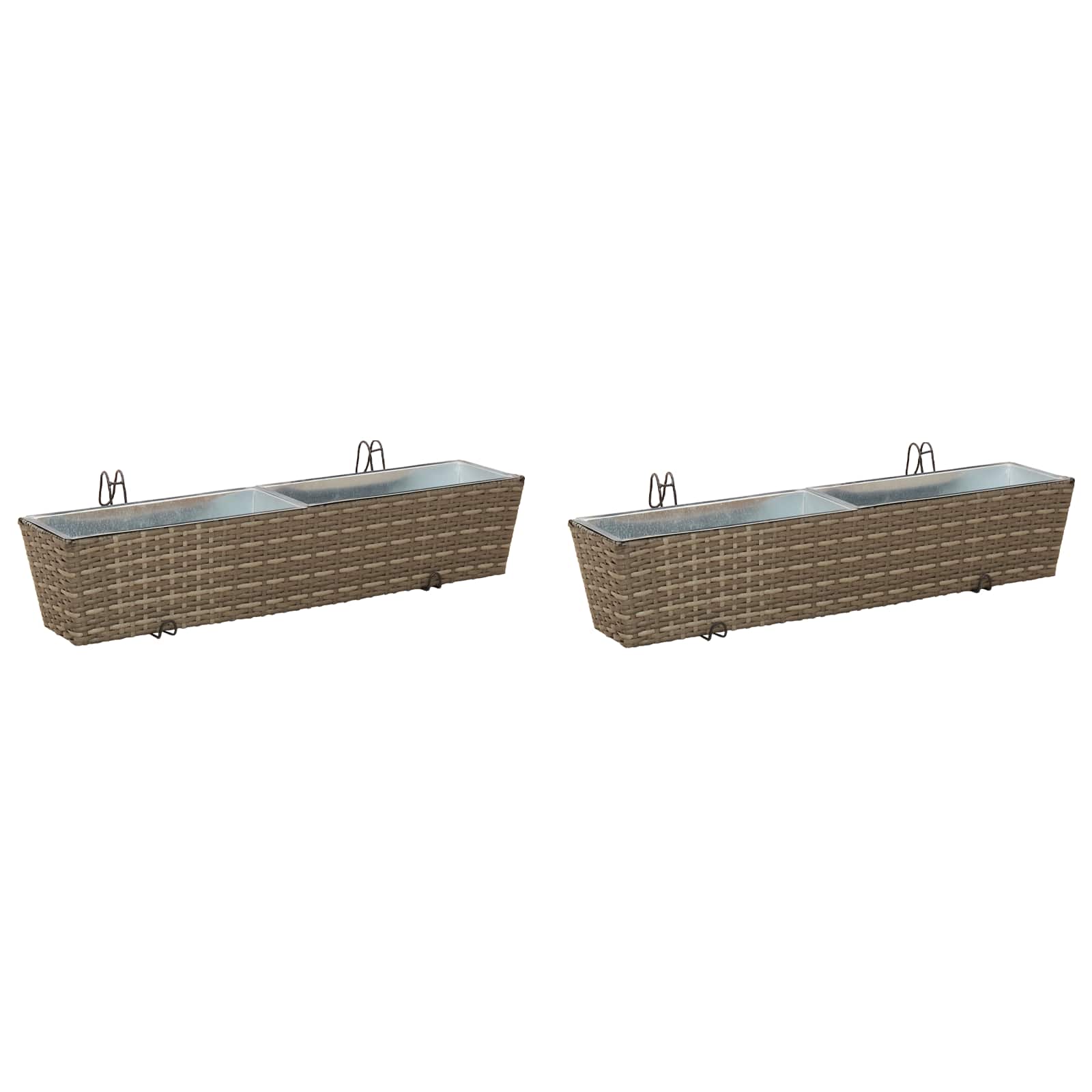 Balustrada 2 pcs 80 x 17 x 17 cm Metal