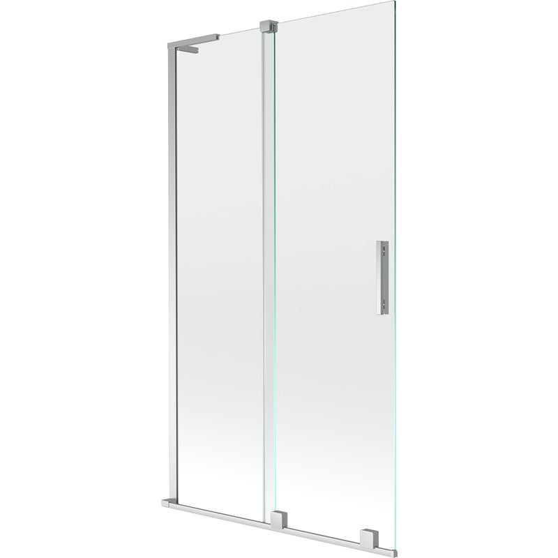 Mexen Velar L parawan nawannowy 2-skrzydłowy rozsuwany 100 x 150 cm, transparent, chrom - 896-100-003-01-01