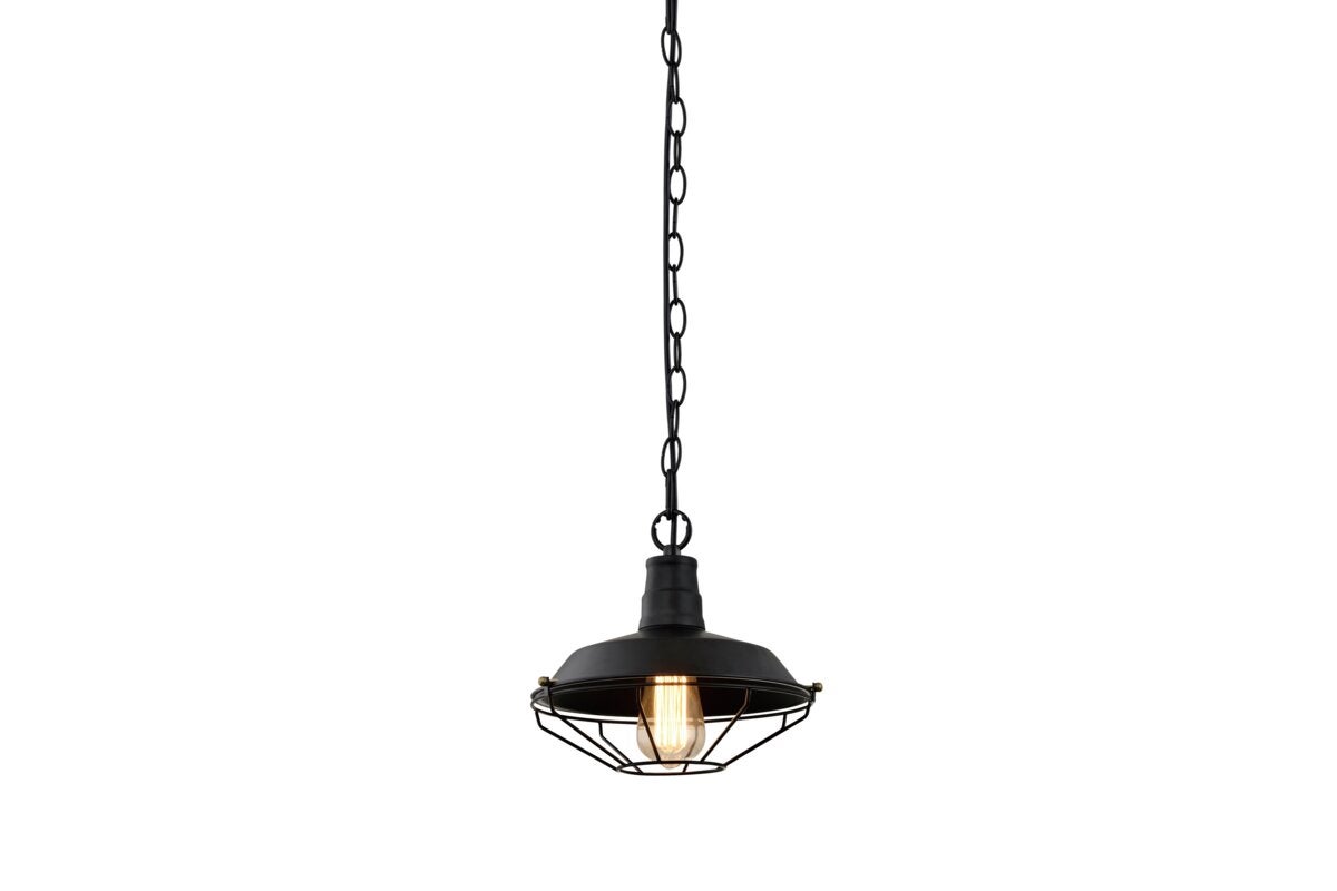 Oprawa sufitowa LARS, 2233, AC220-240V, 50/60Hz, 1*E27, IP20, śr. 26 cm, pojedyncza, czarna - GTV LIGHTING