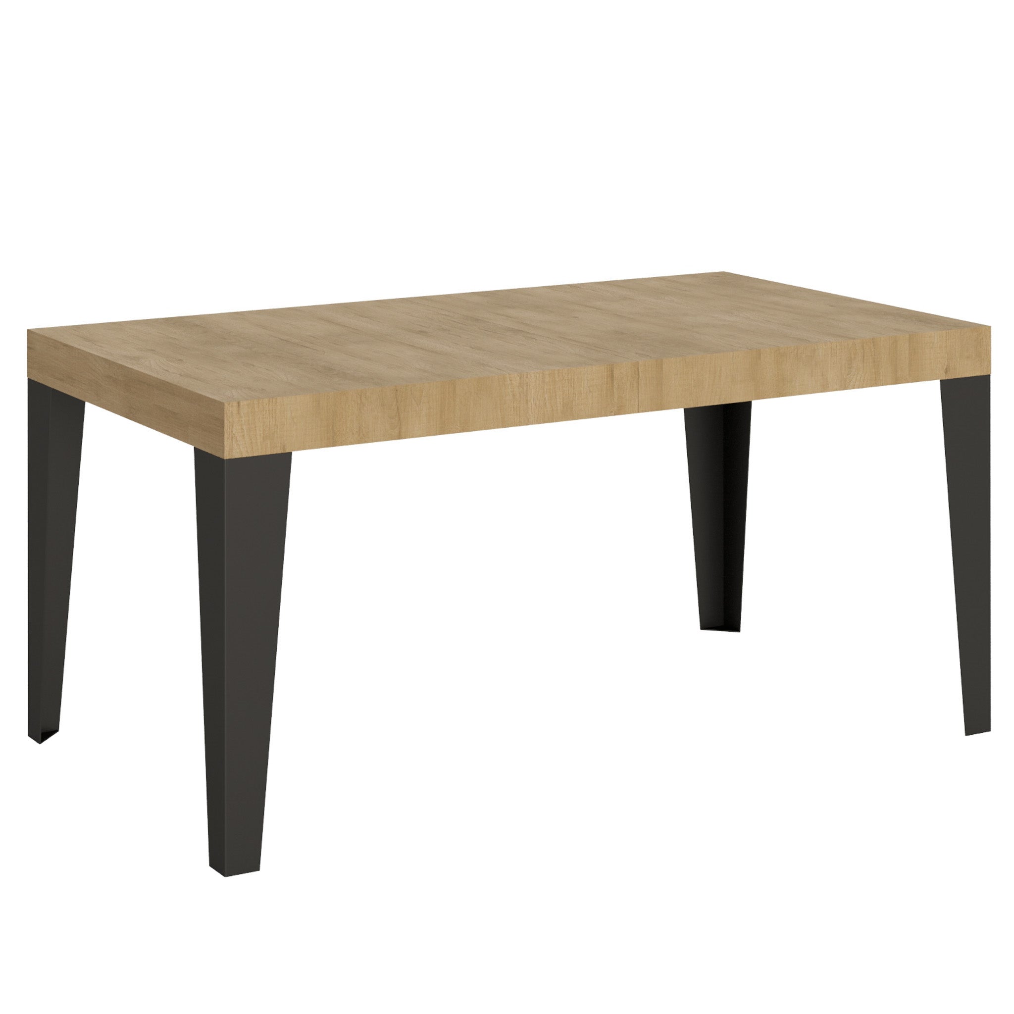 Mesa de mesa Flame de 90x160/264 cm para más de 12 personas, roble natural.