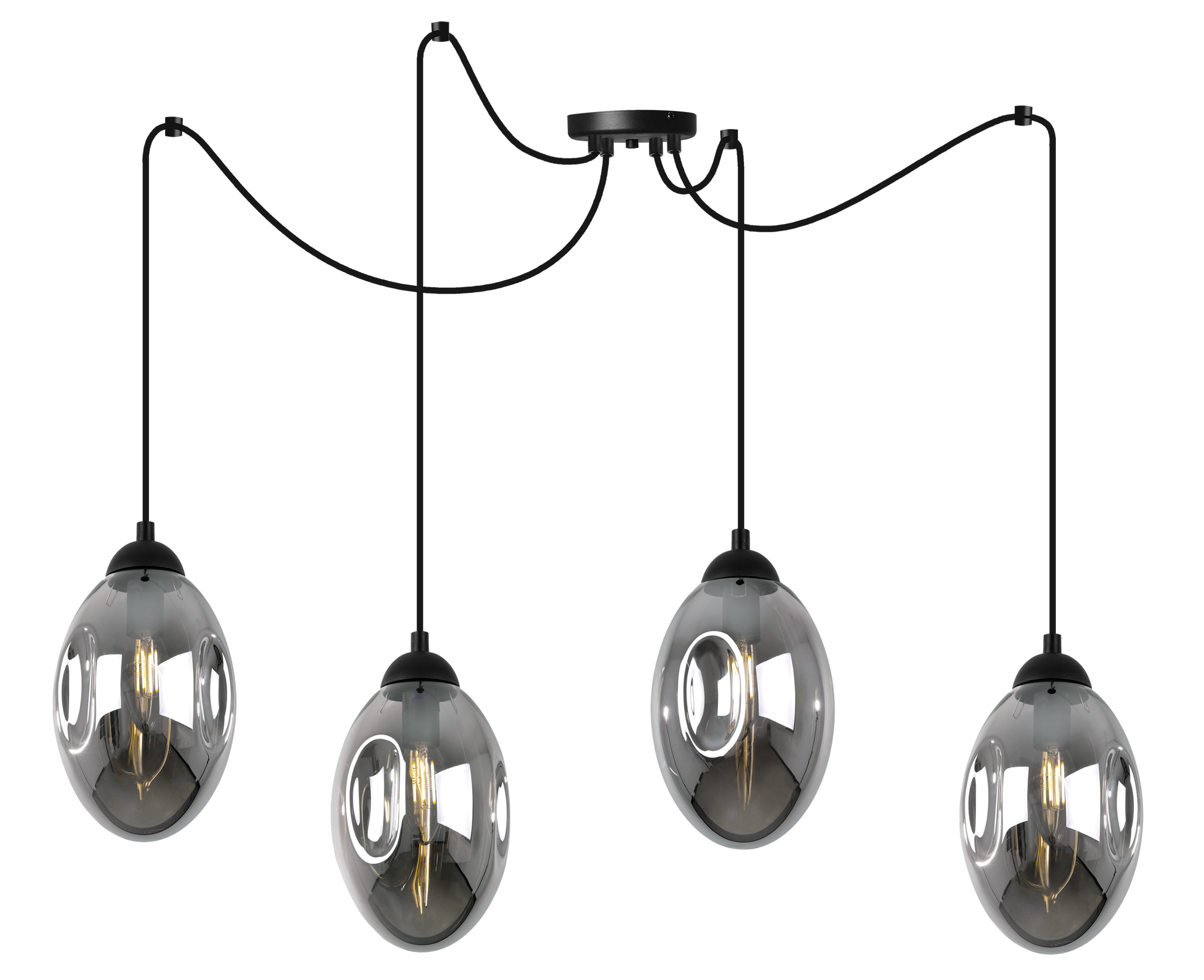 Lampa sufitowa wisząca Light Home LH Vigo Spider 4x E14 60W czarny