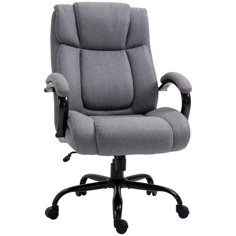 Ergonomiczny obrotowy fotel biurowy, udźwig 220 kg, jasnoszary