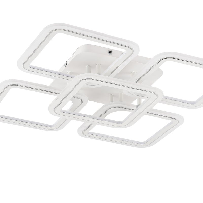 Lampa sufitowa nowoczesna geometryczna biała 5 kwadratów LED 55W STELLAR Zuma Line