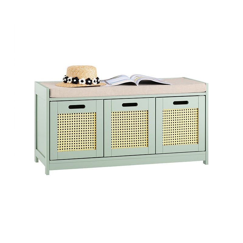 Ławka do przechowywania butów Rootz – organizer do przedpokoju – szafka na buty – wygodne siedzisko z wyściółką – 90 x 45 x 35 cm