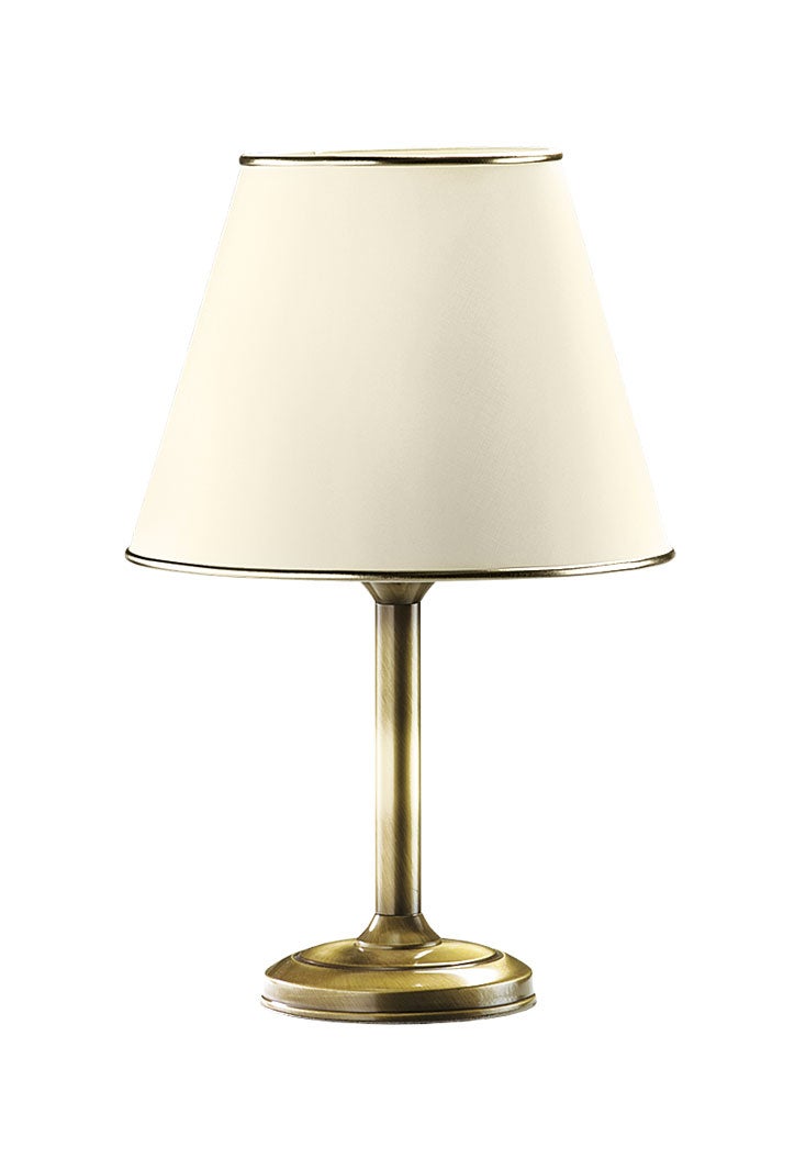 Lampka nocna Jupiter CLASSIC patyna ecru, abażur beżowy E27 56x32x32 cm 1 szt.