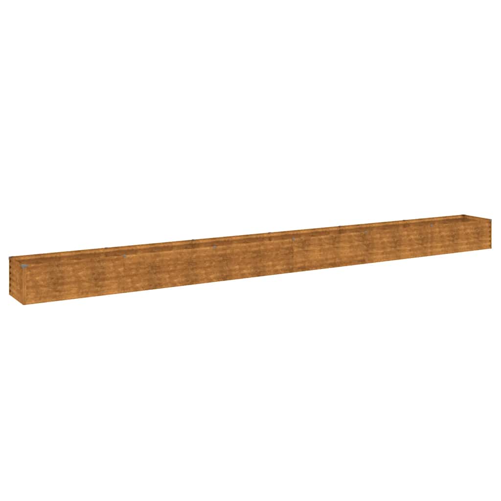 Podwyższona grządka ogrodowa 580x50x36 cm, stal Corten