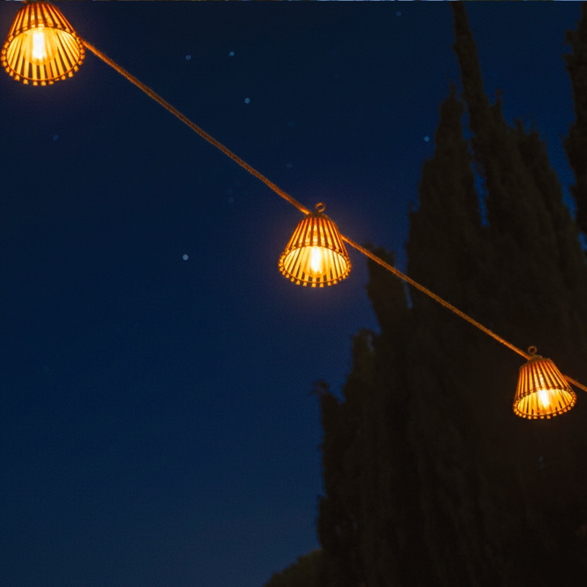 Lampki solarne NATURA HYBRID, 10 żarówek, 8M
