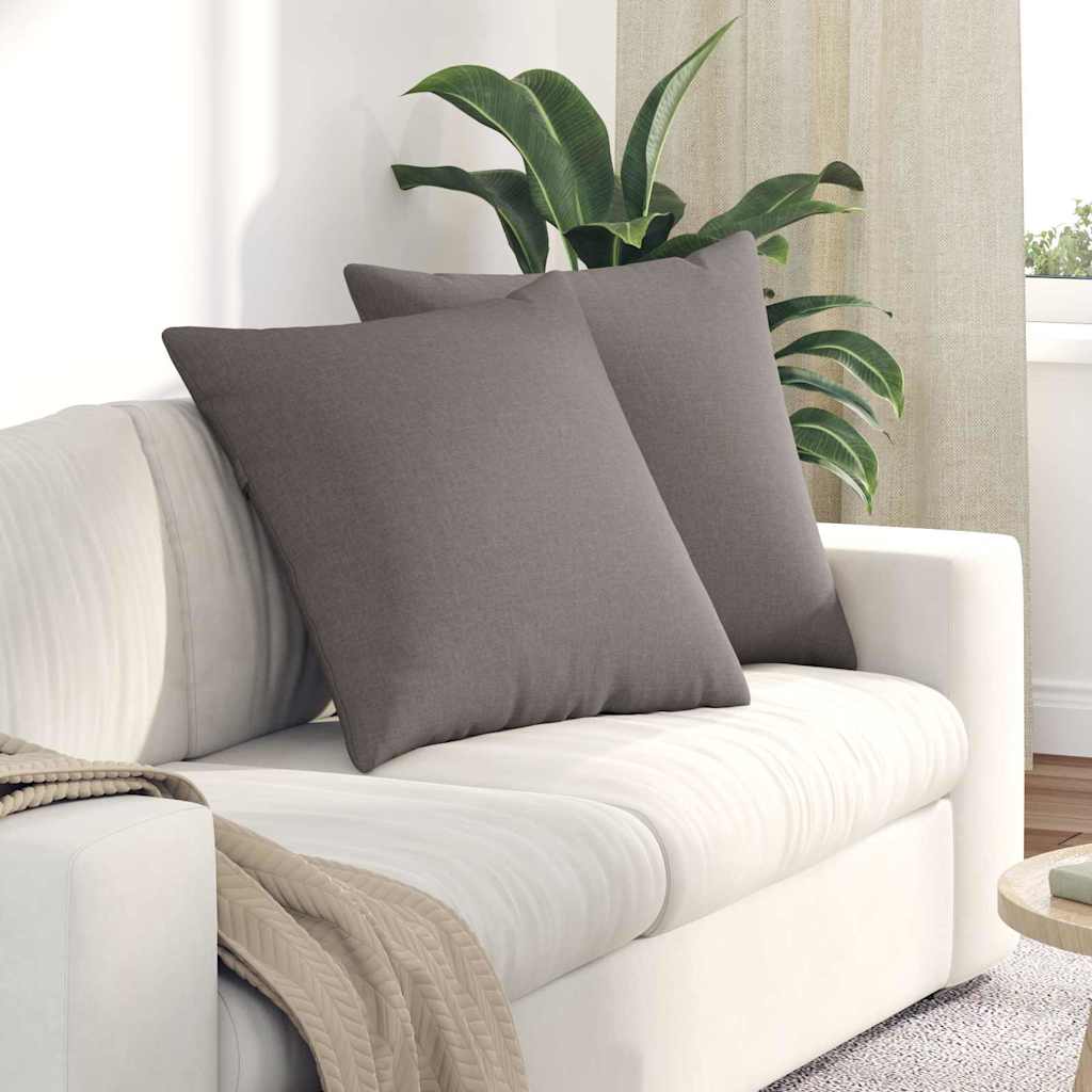 Poduszki na sofę 2 pcs Ciemnoszary 80 x 80 cm tkanina vidaXL