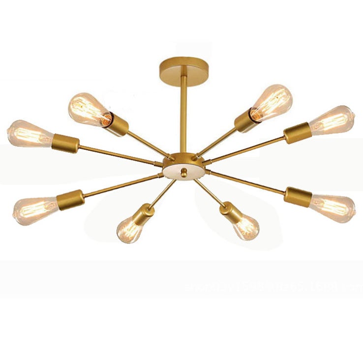 Żyrandol Sputnik lampa sufitowa nowoczesna lampa sufitowa głowicami przemysłowa oprawa oświetleniowa metalu żyrandol stylu vintage żarówka dołączona