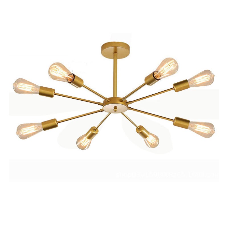 Żyrandol Sputnik lampa sufitowa nowoczesna lampa sufitowa głowicami przemysłowa oprawa oświetleniowa metalu żyrandol stylu vintage żarówka dołączona