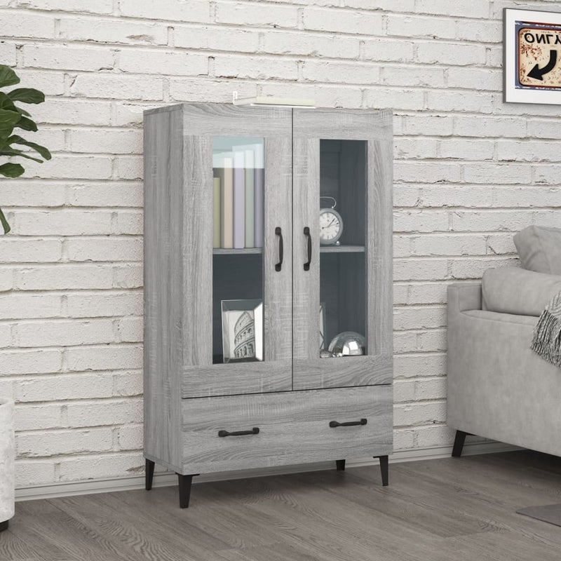 vidaXL Szafka, szary dąb sonoma, 70x31x115 cm, materiał drewnopochodny