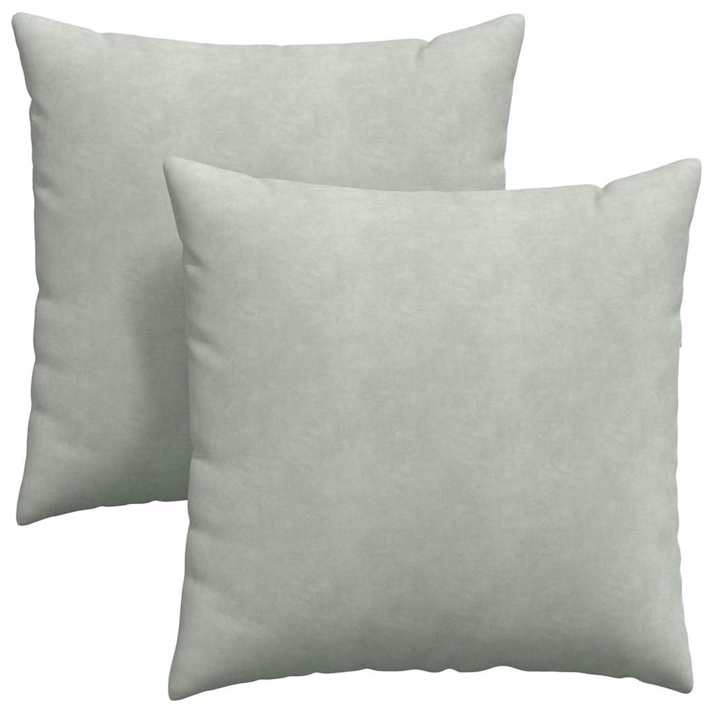 Poduszki na sofę 2 pcs Jasnoszary 60 x 60 cm Tkanina sztruksowa