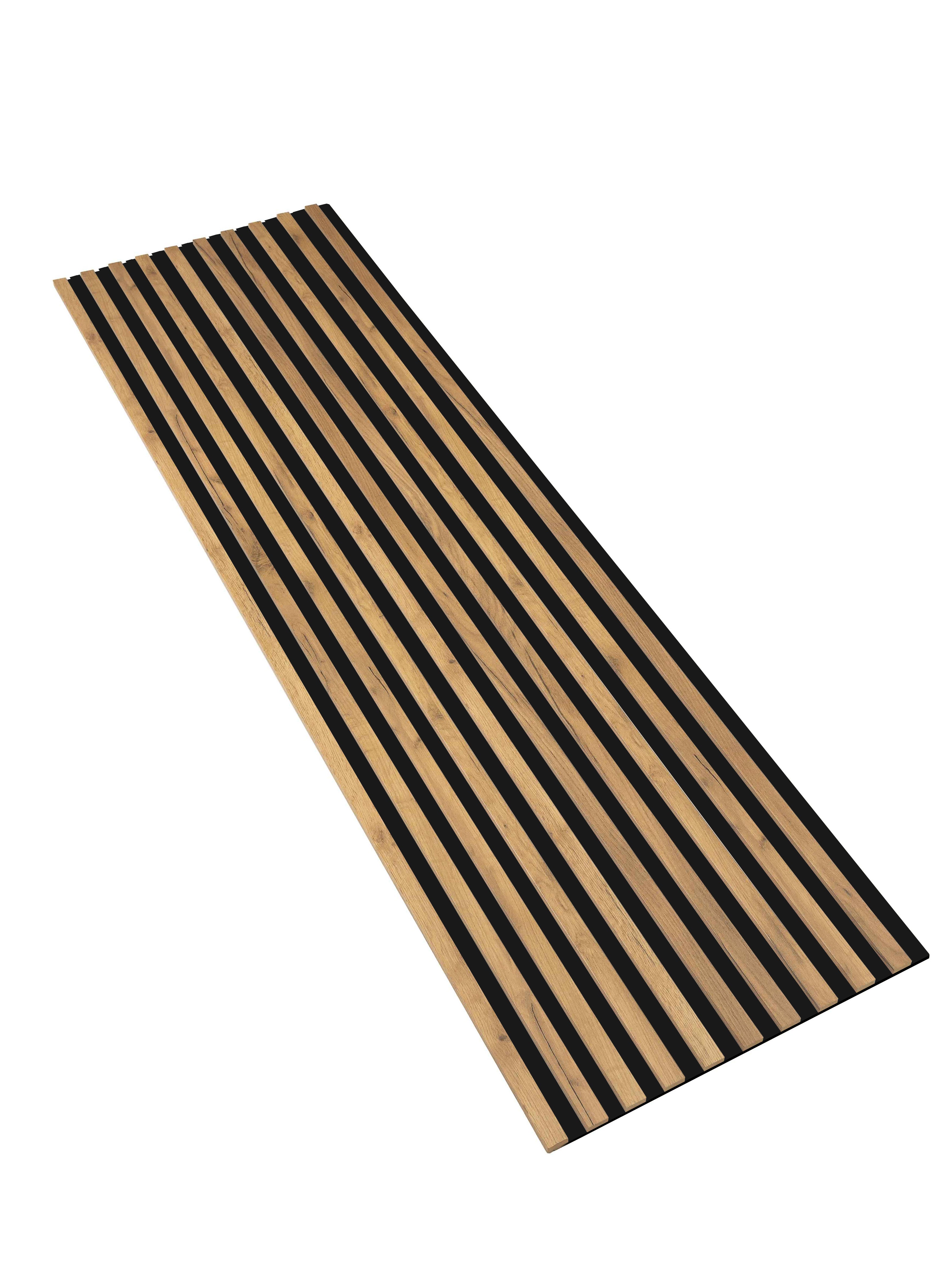Lamele na Filcu Czarnym Ścienne SunWood 275x58cm Panele Dekoracyjne Dąb Craft Złoty 1 szt.