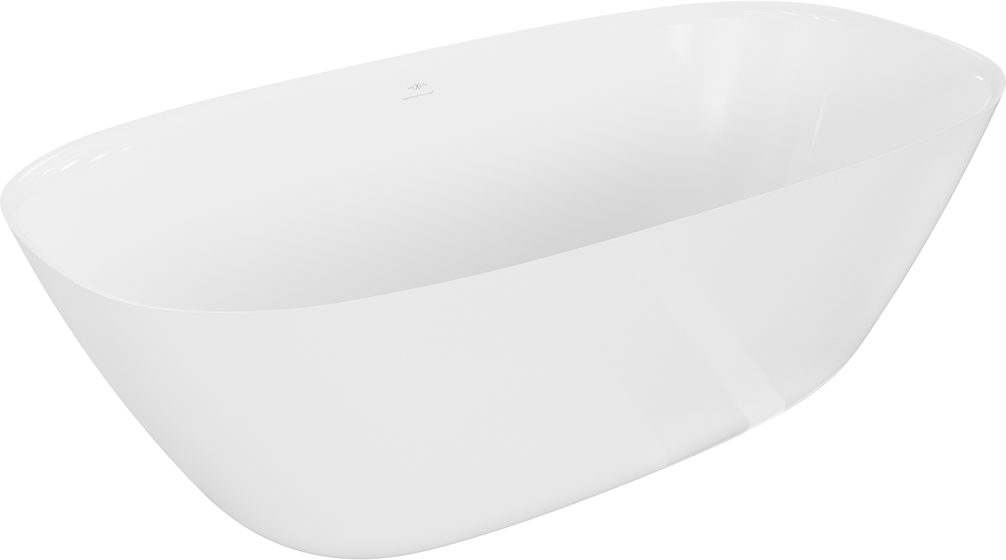 Mexen Como wanna wolnostojąca z konglomeratu 170 x 82 cm, biała połysk - 57311708210