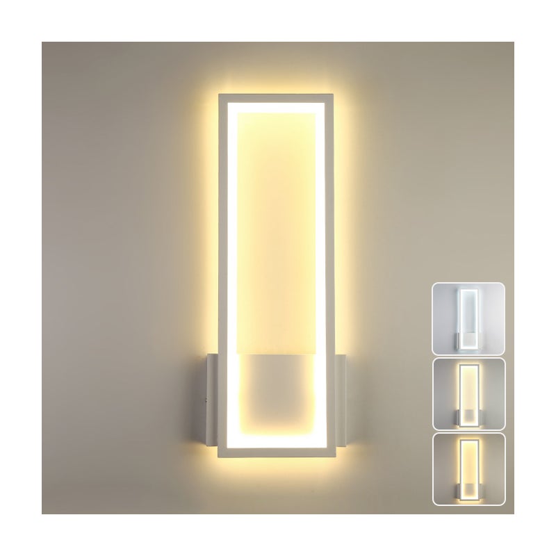 Kinkiety LED 50 cm, nowoczesna lampka nocna, kinkiet LED, dekoracyjne oświetlenie wnętrz, 3 regulowane temperatury barwowe