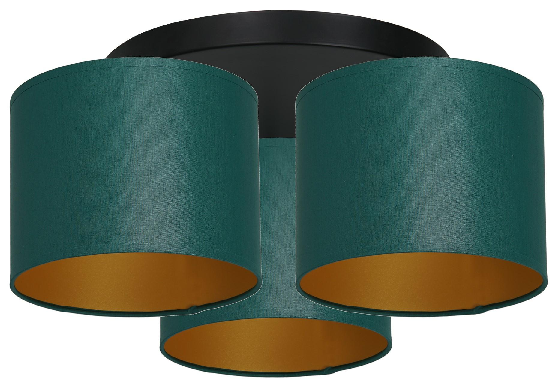Lampa wisząca Arden czarny mat-zielona-złota 3xE27x15W metal wym:18x45x45cm IP20 Luminex