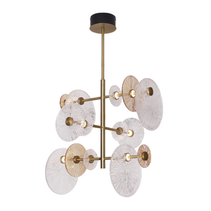 Lampa wisząca ALLURE LED 70W Ciepła biel 2100lm złoty matowy wym: 105 x 60 x 60 cm Maxlight